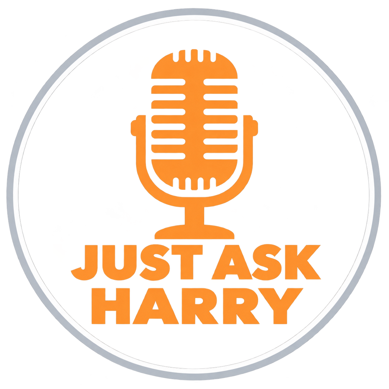 Just Ask Harry microphone badge