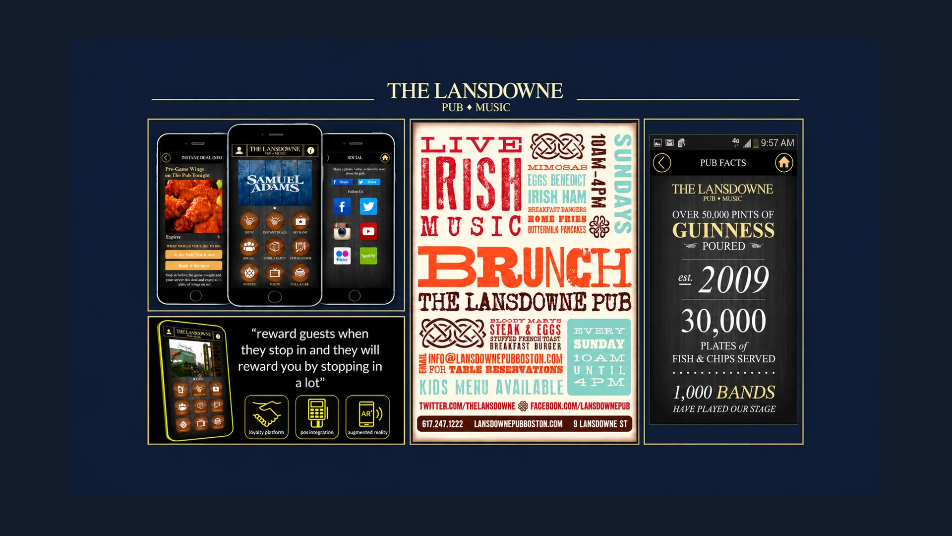 Lansdowne mobile app screens